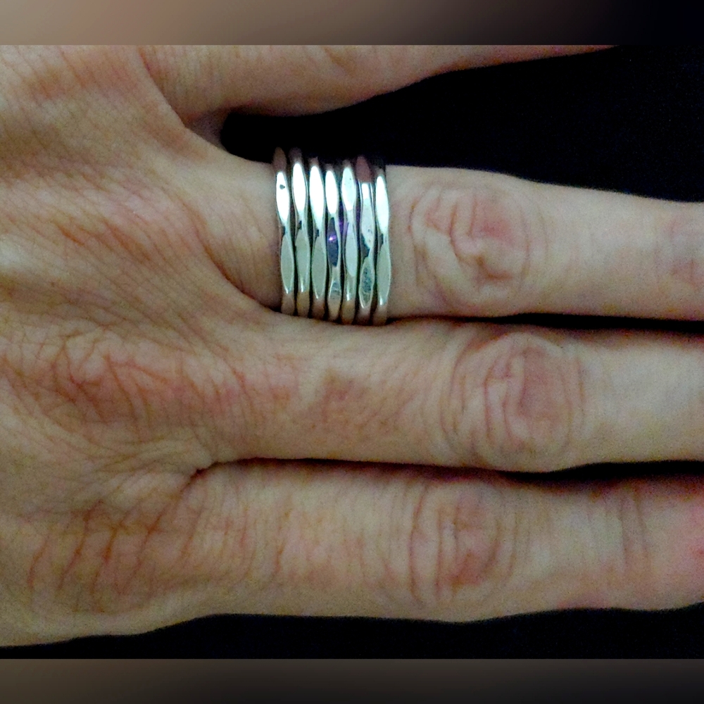 Sterling silver stack ring